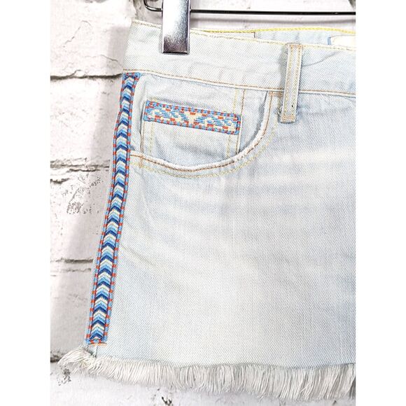 HOLLISTER Y2K Grunge Wash Low-Rise Micro-Mini Festival Denim Skirt Junior Size 3 - Picture 2 of 6